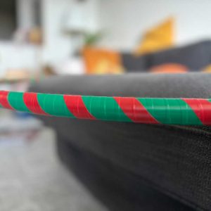 Christmas Catastrophe Hippy Hoop, green with red stripe