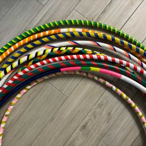 Assorted, brightly colored Hippy Hoops